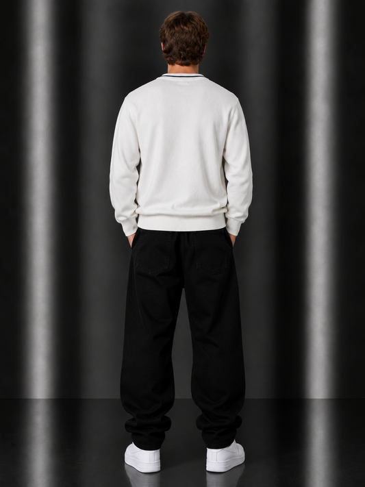 Fred Perry Sweater L weiß