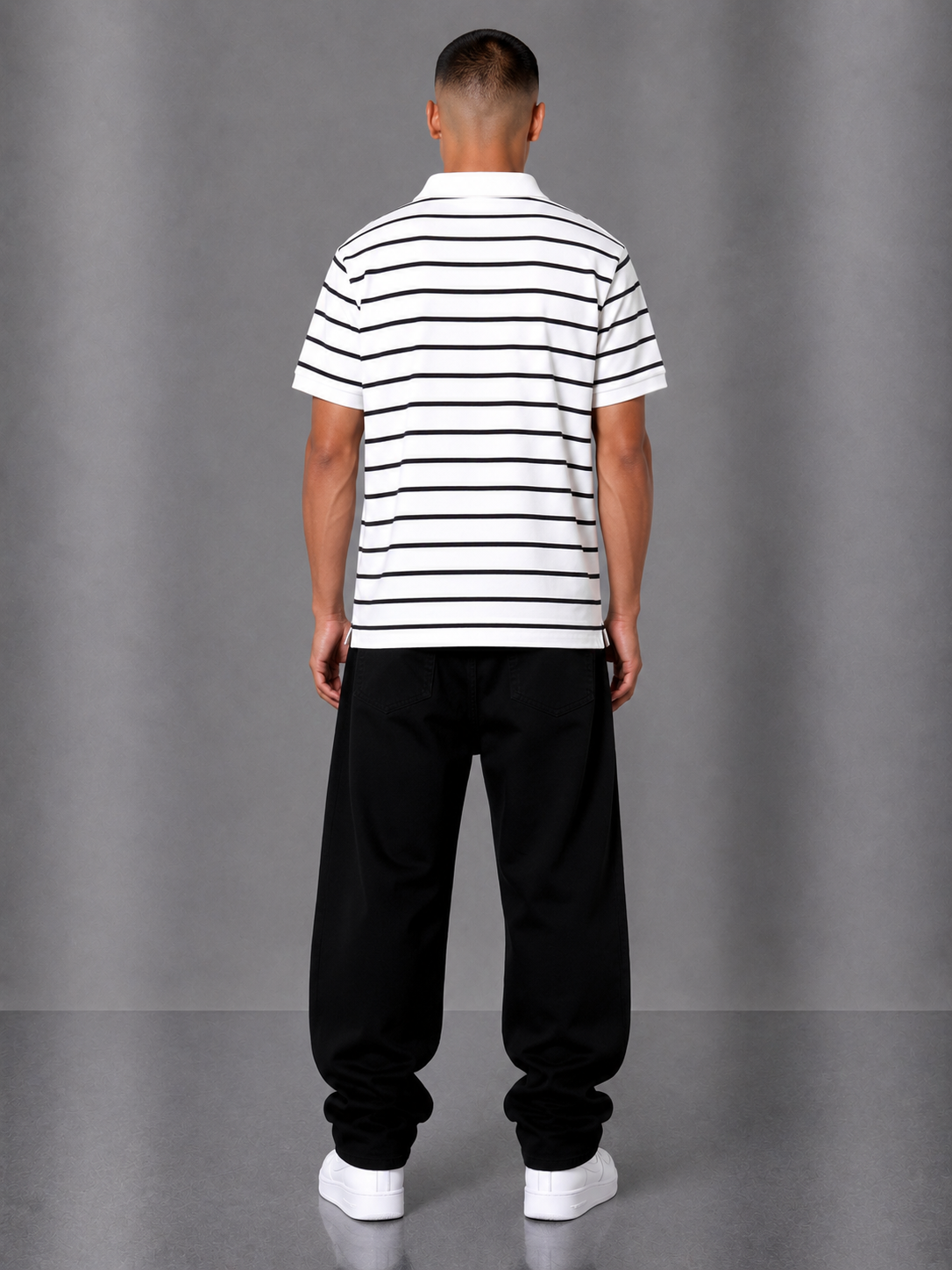 Ralph Lauren Poloshirt L schwarz/weiß