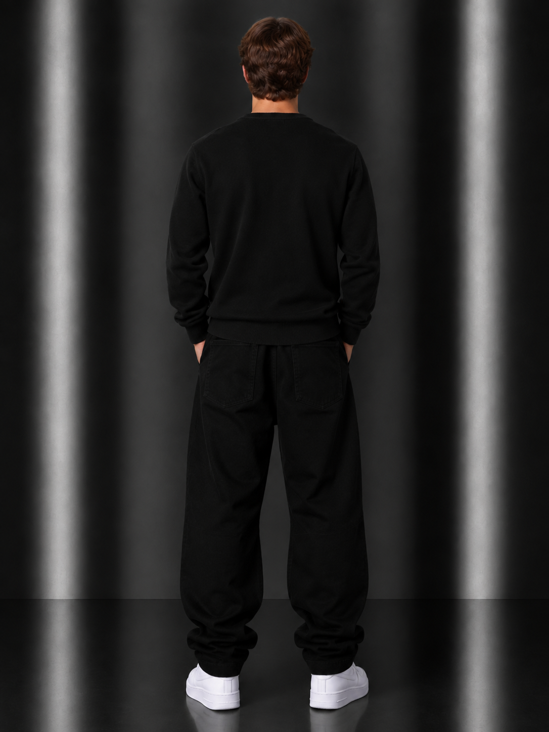 Fred Perry Sweater L schwarz