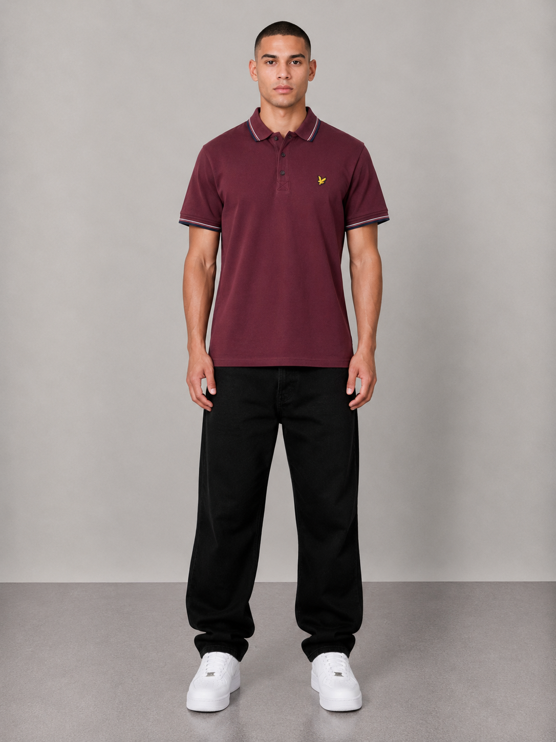 Lyle&Scott Poloshirt XL burgunder-rot