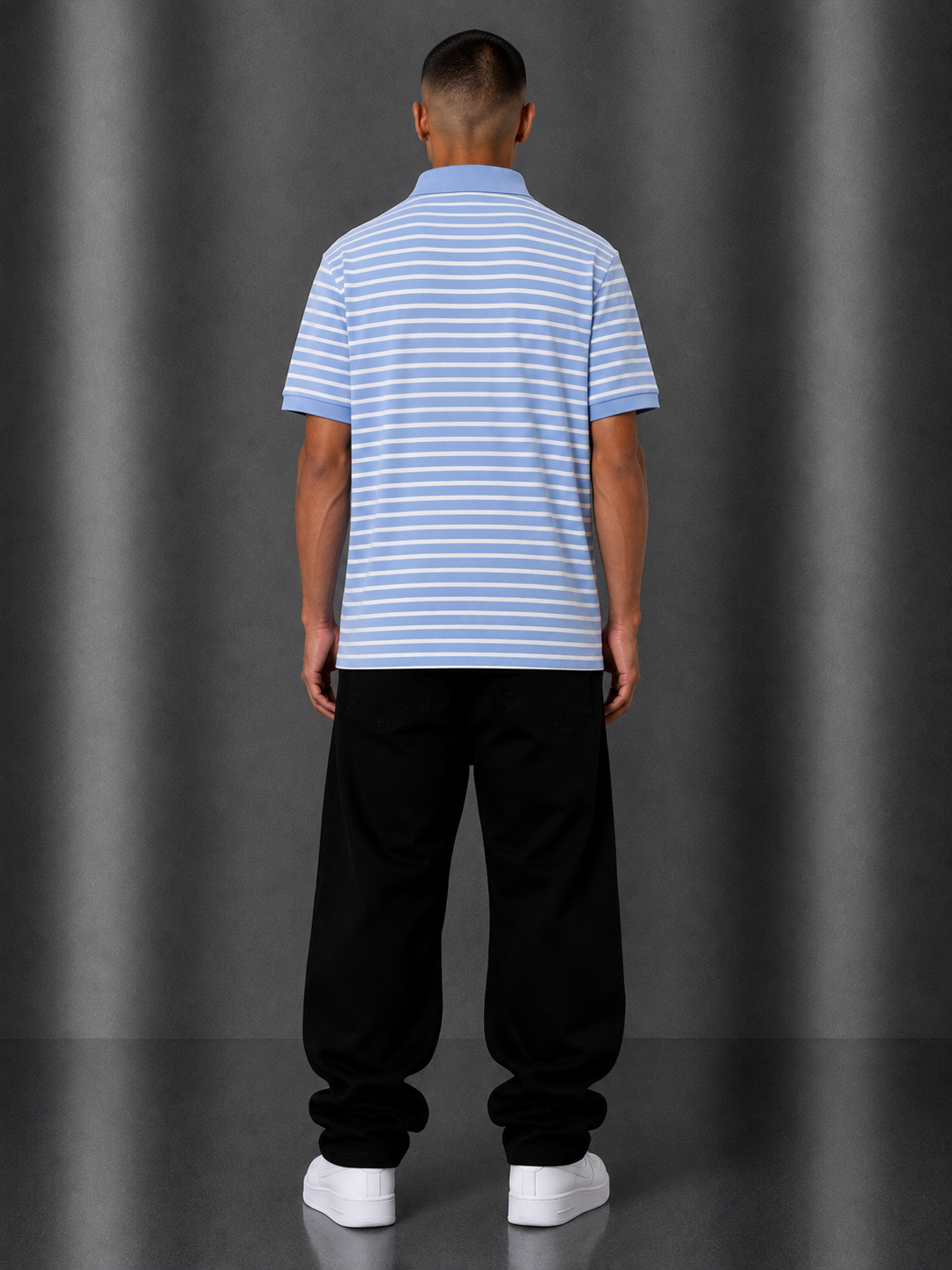 Ralph Lauren Poloshirt L weiß/blau