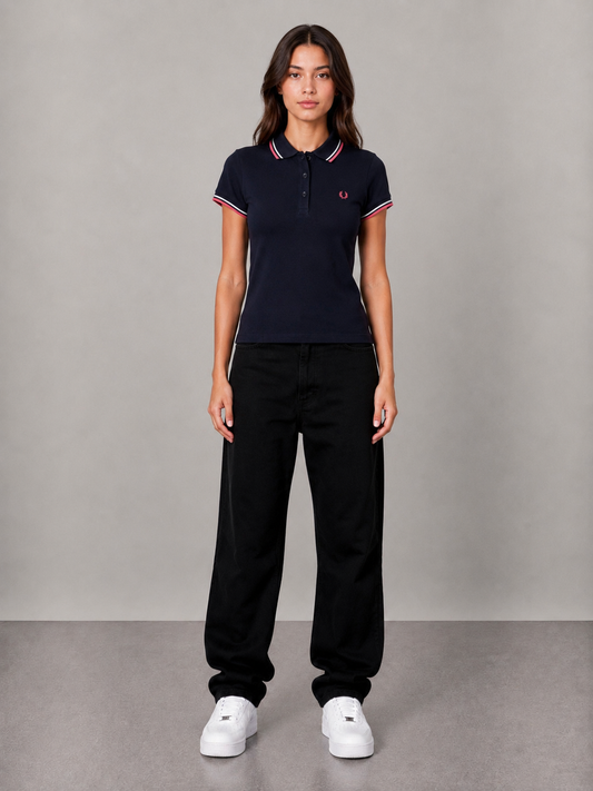 Fred Perry Poloshirt M schwarz