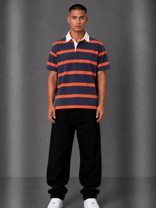 Ralph Lauren Poloshirt XL Blau/Orange