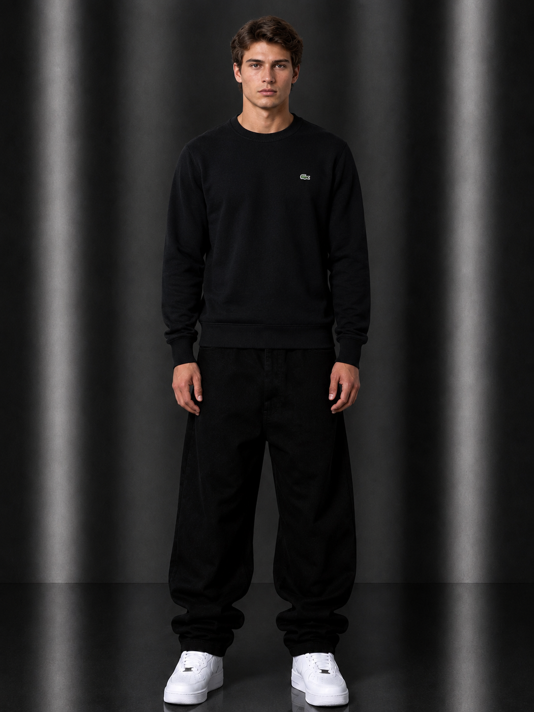 Lacoste Sweater L schwarz