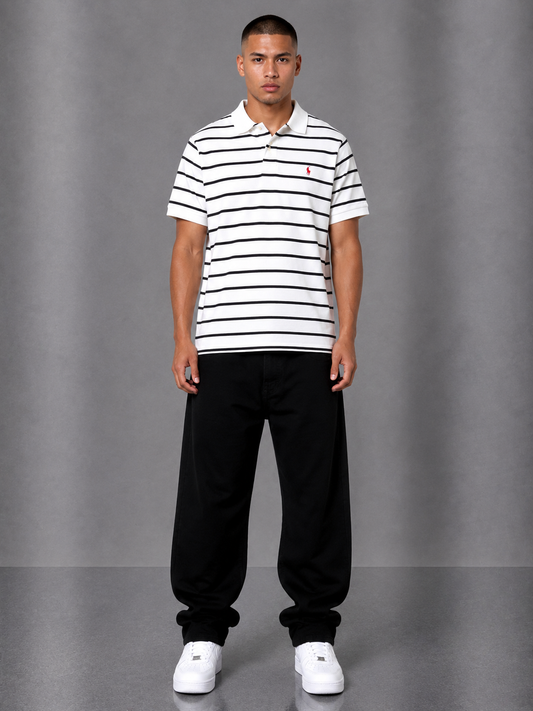 Ralph Lauren Poloshirt L schwarz/weiß