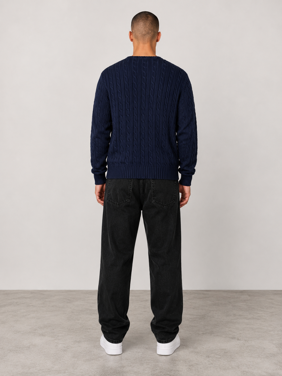 Ralph Lauren Cable Knit M Navy Blue