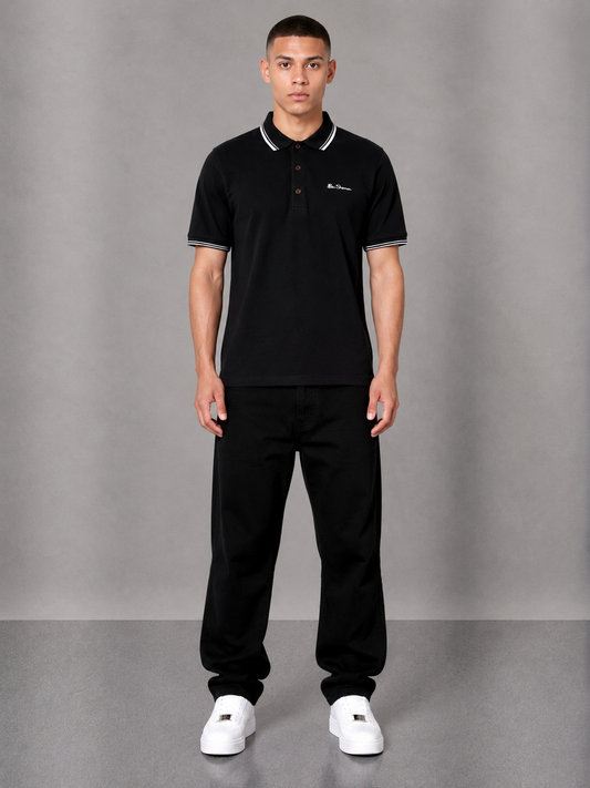 Ben Sherman Poloshirt L schwarz