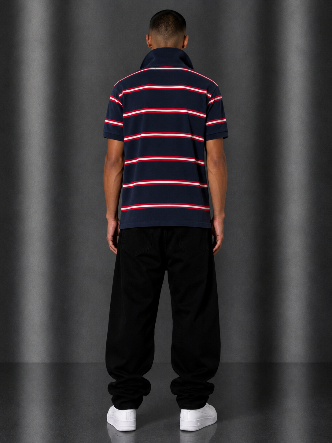 Ralph Lauren Poloshirt L blau/weiß/rot gestreift