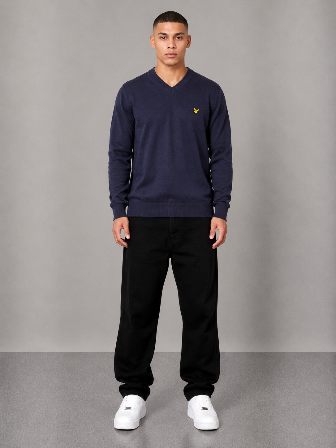 Lyle&Scott Sweater M Navy Blue