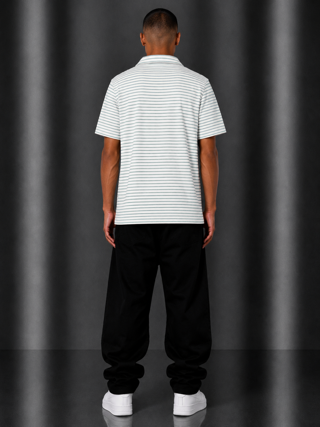 Lyle&Scott Poloshirt M weiß gestreift